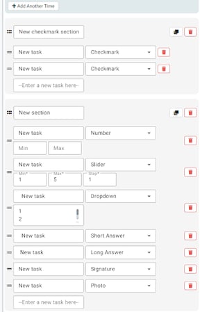 advanced checklist edit